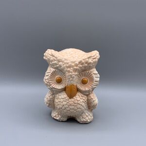 Vintage Arnels Ceramic Feathered Orange Beak Owl